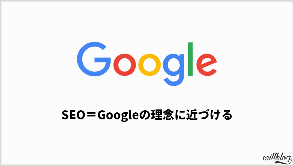 SEO=Googleの理念に近づける